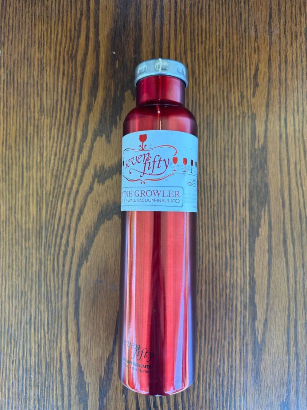Sevenfifty Double-Wall Vacuum-Insulated Stainless Steel Wine Growler 750ml - Picture 2 of 5